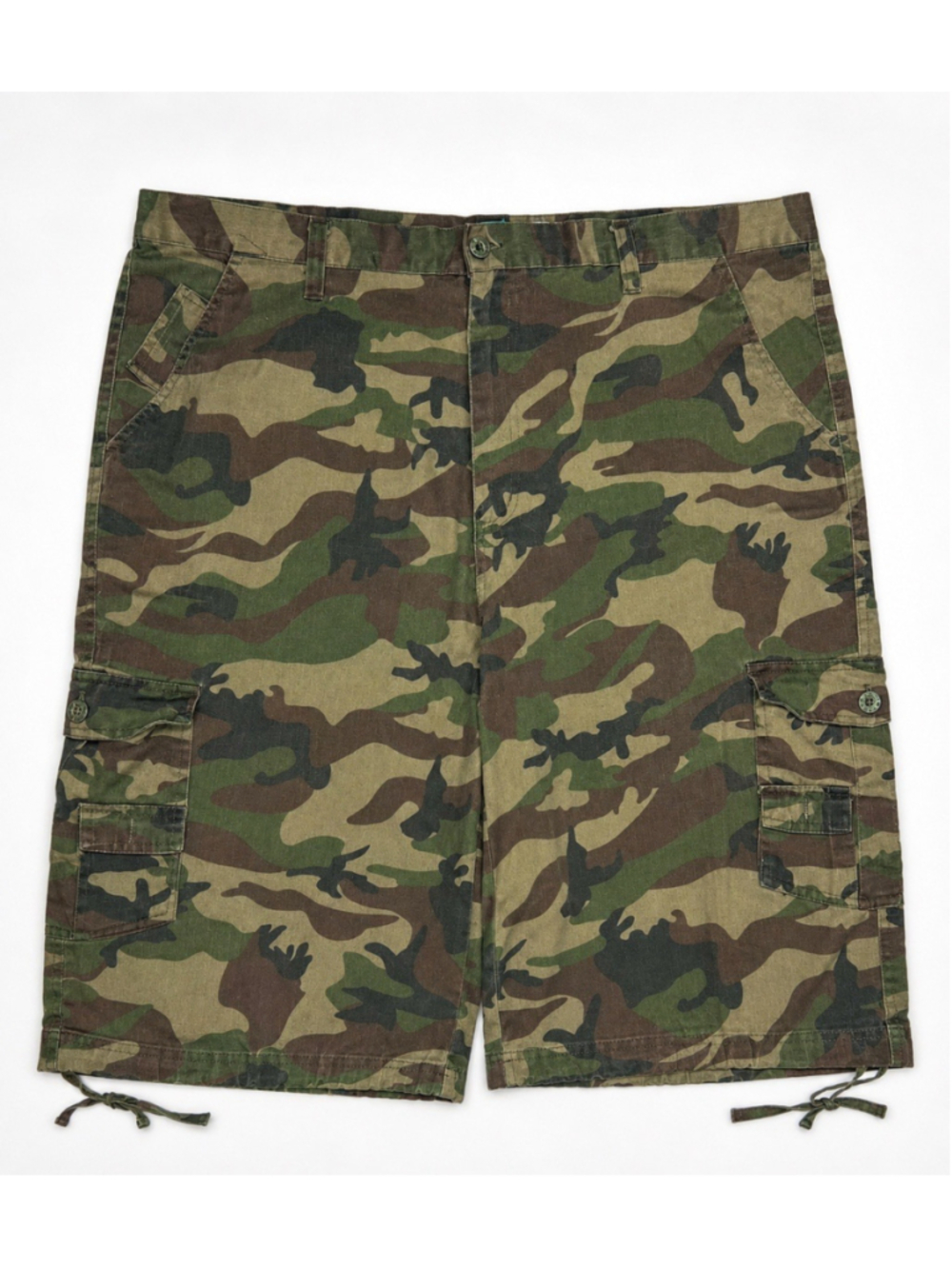 Camo Cargo Shorts Mens 42 Camouflage Pockets Green Brown Unlimited Patience